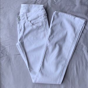 White Denim Flare Hudson Jeans
